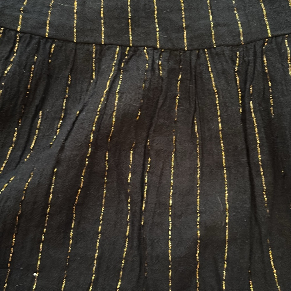 Aerie Black Mini Beach Dress with Gold Stripes - Picture 5 of 5